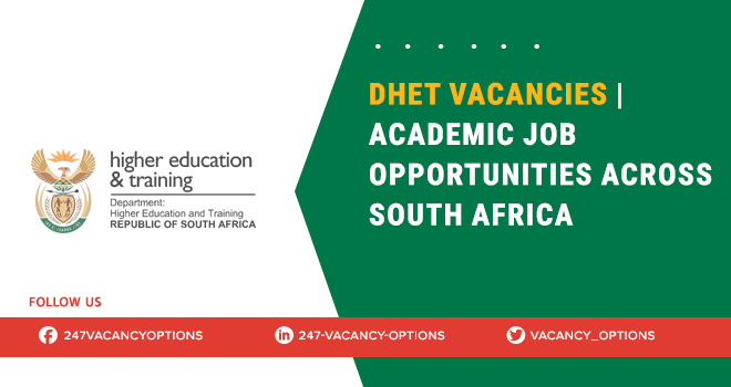 DHET Vacancies 2025 | Offering Good Salary - Register Online DHET Vacancies