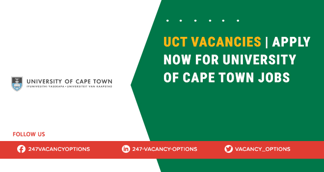 UCT Vacancies 2025 | University of Cape Town Jobs Today UCT Vacancies
